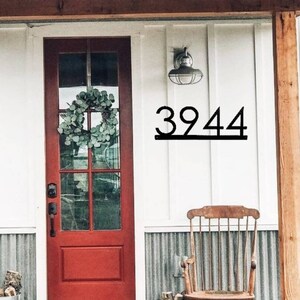 Metal house number sign | home address sign | horizontal address sign | address number sign | metal address sign | metal address numbers