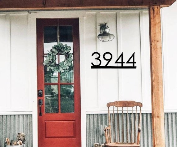 Metal house number sign | home address sign | horizontal address sign | address number sign | metal address sign | metal address numbers