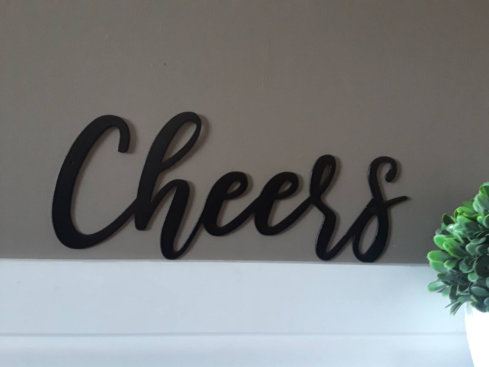 Cheers Sign Metal Cheers Sign Script Cheers Sign Script Etsy
