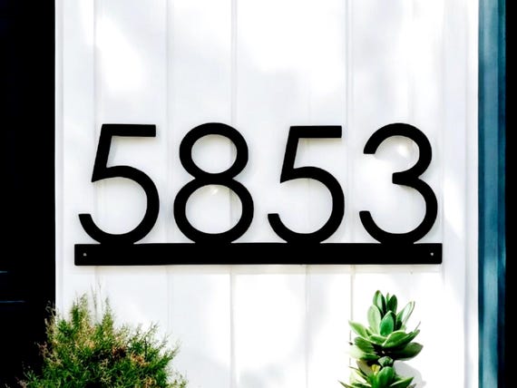 Metal House Number Sign | Home Address Sign | Horizontal Address Sign | Address Number Sign | Metal Address Sign | Metal Address Numbers