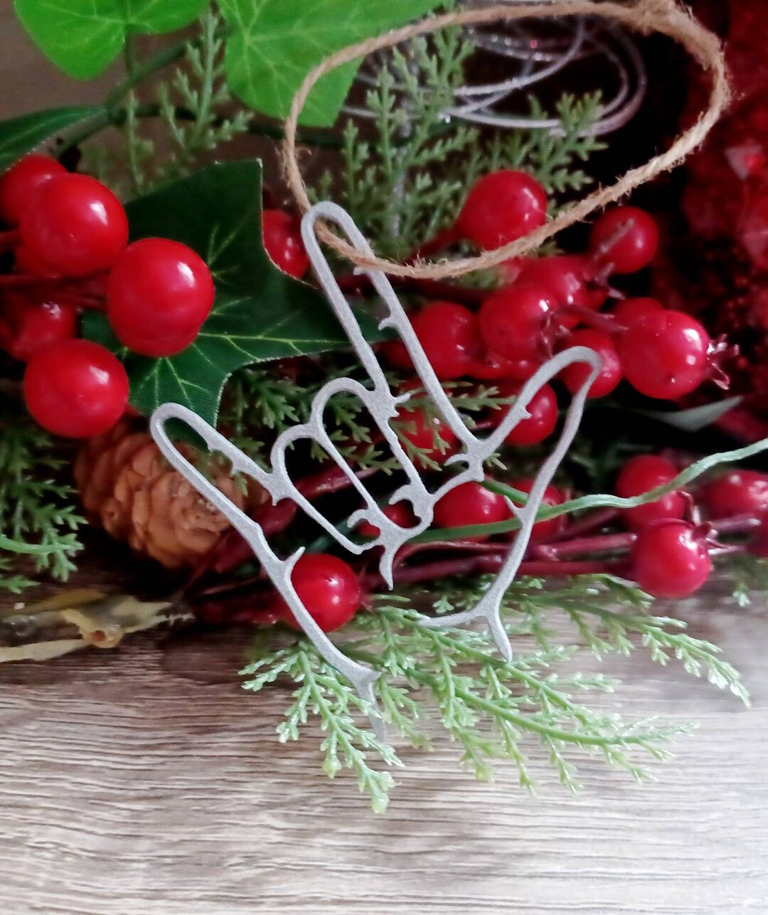 Asl I Love You Ornament I Love You Sign American Sign Language Ornament Asl Christmas Gift