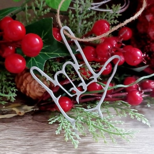 Asl i love you ornament | i love you sign | american sign language ornament | asl christmas gift | stocking stuffer