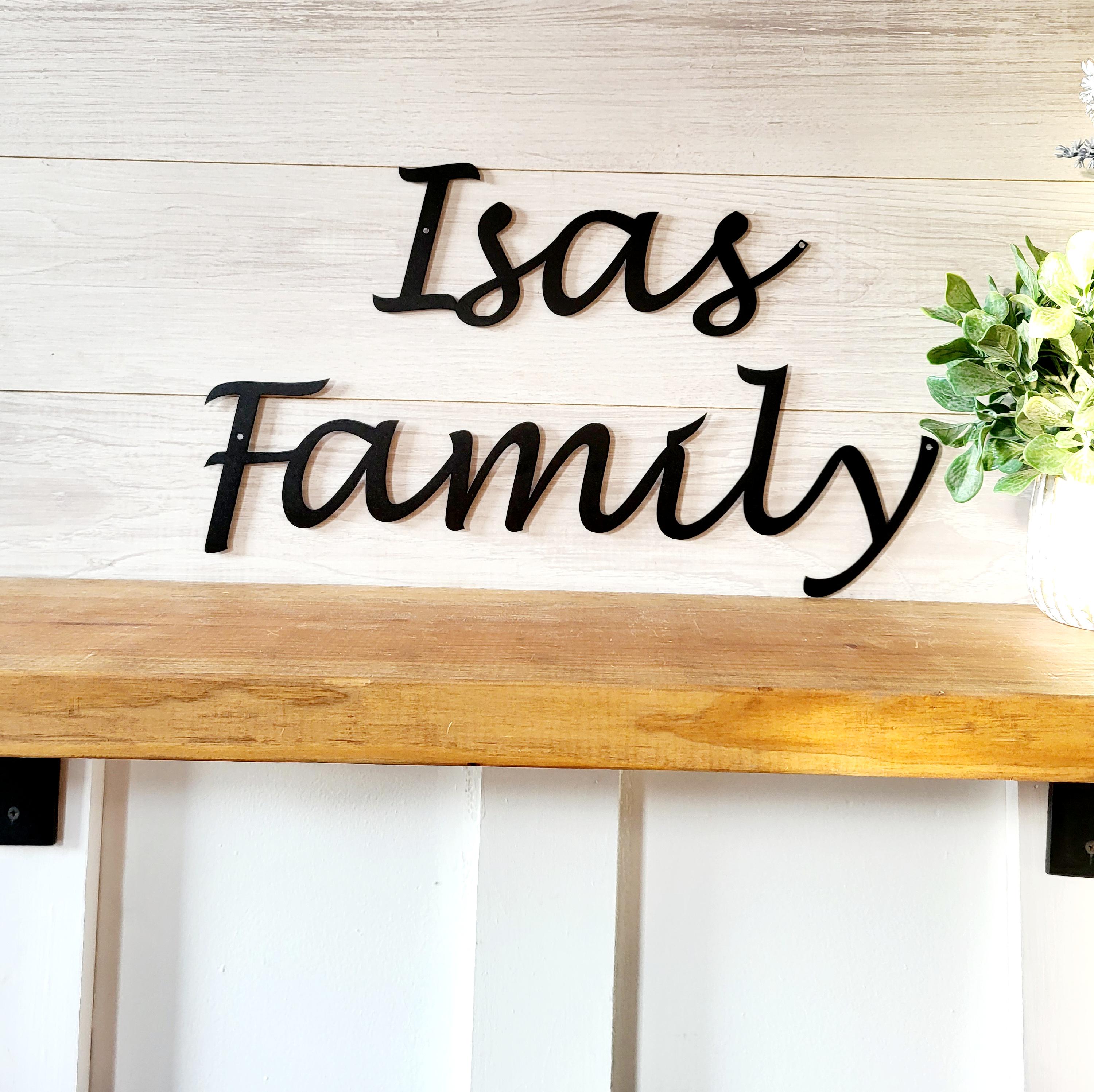Personalized Family Name Sign | Anniversary Gift | Metal Last Name Sign ...