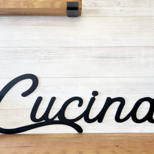 Vertical Metal Cucina Sign - Etsy