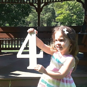 Fourth Birthday Sign 4 Photo Prop Four Photo Shoot for Babies Baby 4 Year Old Birthday Sign Wooden Number Four Sign Prop 4th Birthday Sign