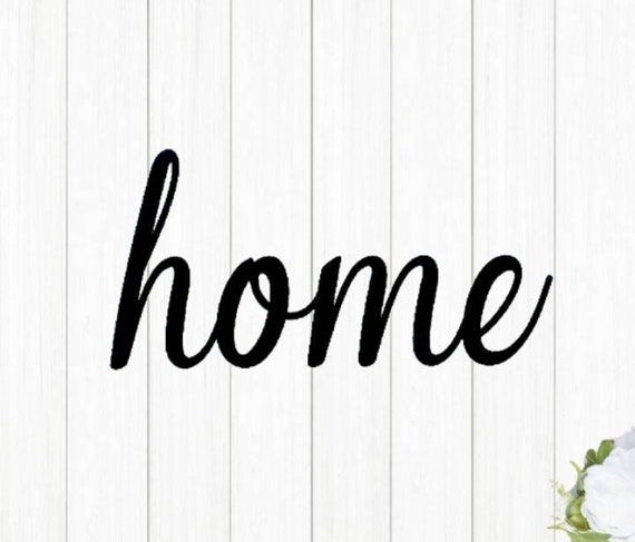 Home Sign | Fancy Home Sign| Farmhouse Style Home Sign | Metal Home Sign | Home Entryway Sign | Home Cursive Metal Word | Home Sweet Home