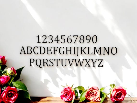 6" modern mailbox numbers | metal address numbers and letters | home address letters | street name letters | contemporary letters