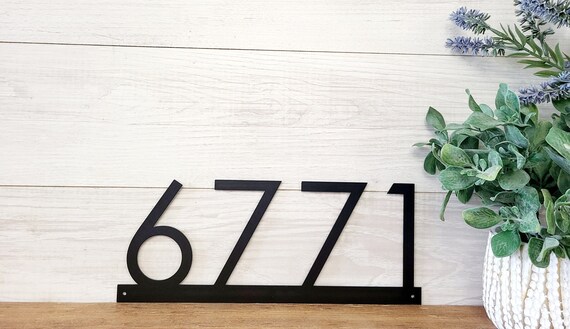 Custom address sign | modern house numbers | street name sign | metal home address sign | horizontal address number | weatherproof address