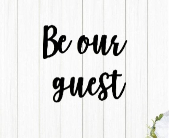 Be Our Guest Metal Signs | Set of 3 Cursive Metal Words | Guest Bedroom Decor | Guest Room Sign | Bed and Breakfast Sign | Vacation Home