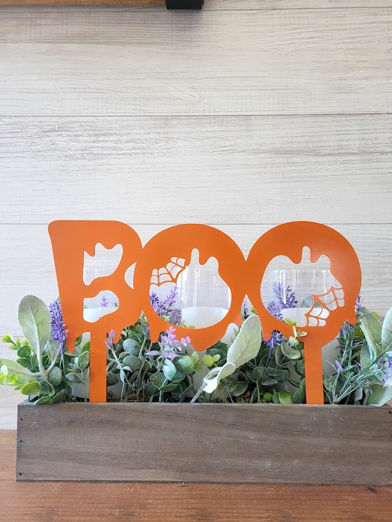 Halloween Yard Stake Sign | Metal Boo Yard Sign | Scary Spiderweb Garden Sign  | Spooky Boo Web Sign | Halloween Yard Decor | Party Decor