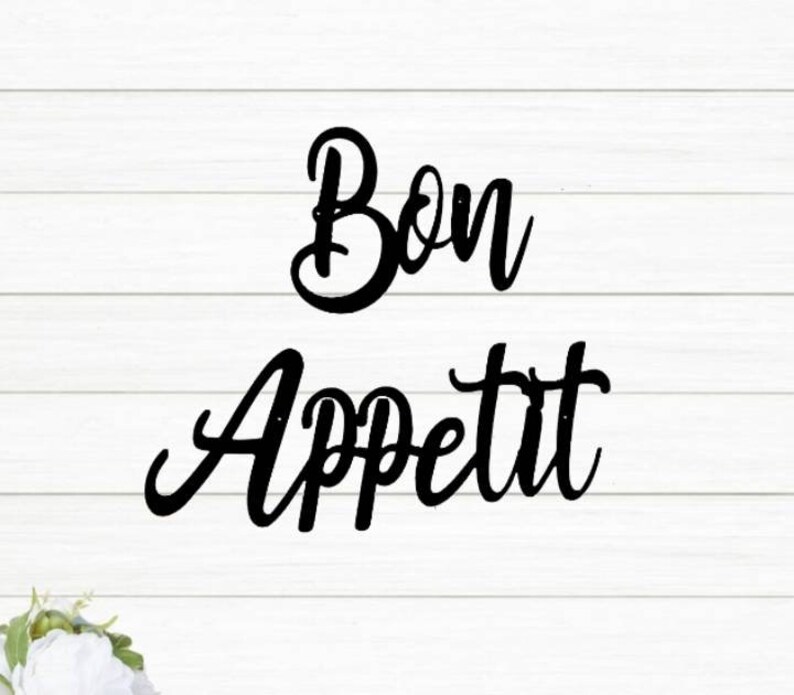 Bon Appetit Sign Bon Appetit Metal Sign Enjoy Your Meal - Etsy UK