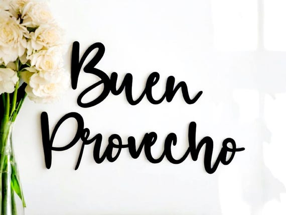 Buen provecho sign | buen provecho metal sign | enjoy your meal | homemade mexican style | spanish kitchen decor