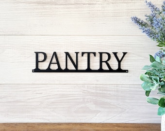 Pantry Sign | Metal Pantry Sign | Kitchen Pantry Sign | Modern Farmhouse Style Kitchen Sign |  Kitchen Decor | Custom Word sign