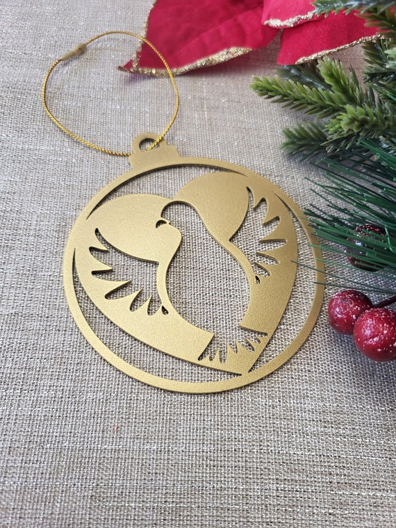 Metal dove ornament | christmas dove ornament | christmas ornament set | metal bird sign | stocking stuffer | teacher gift | hostess gift