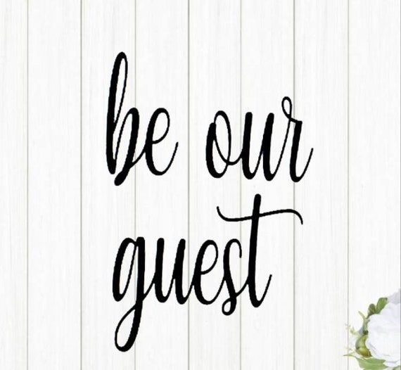 Be Our Guest Sign | Guest Bedroom Sign | Vacation Home Sign | Set of 3 Cursive Words | Guest Room Decor | Script Words | Bed and Breakfast