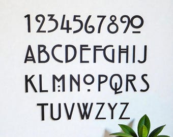 6" modern mailbox numbers | metal address numbers and letters | home address letters | street name letters | contemporary letters