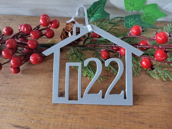 New home ornament 2022 | first house ornament |  new home gift | wedding keepsake gift | anniversary | christmas tree recycled steel