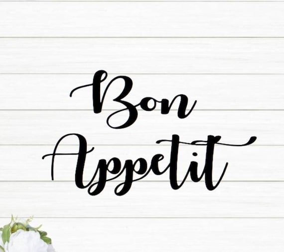 Bon appetit sign | bon appetit metal sign | enjoy your meal  | homemade sign | french kitchen decor | cursive bon appetit | mangia