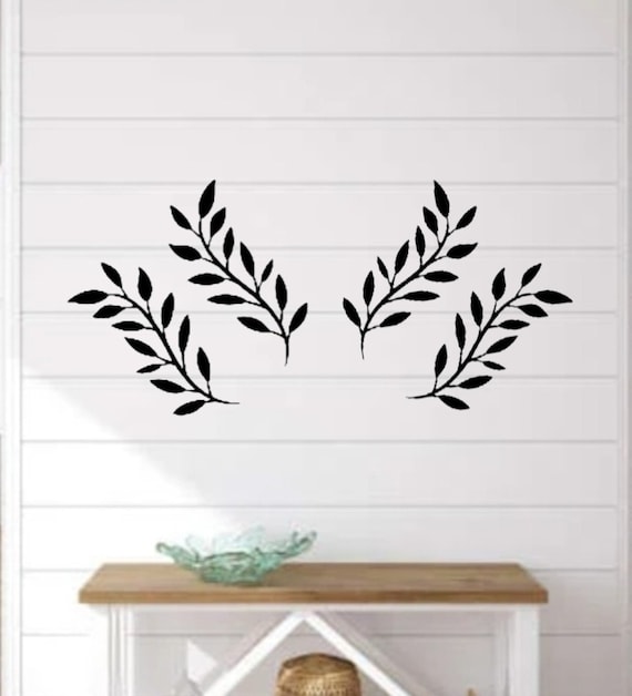 Olive branch signs | metal leaf signs | set of 4 leaves |  | nature home decor | modern home decor |