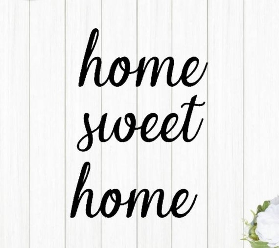 Home Sweet Home Sign | Rustic Home Sign | Farmhouse  Home Sign | Home Entryway Sign | Cursive Metal Word Home | Script Home Recycled Steel
