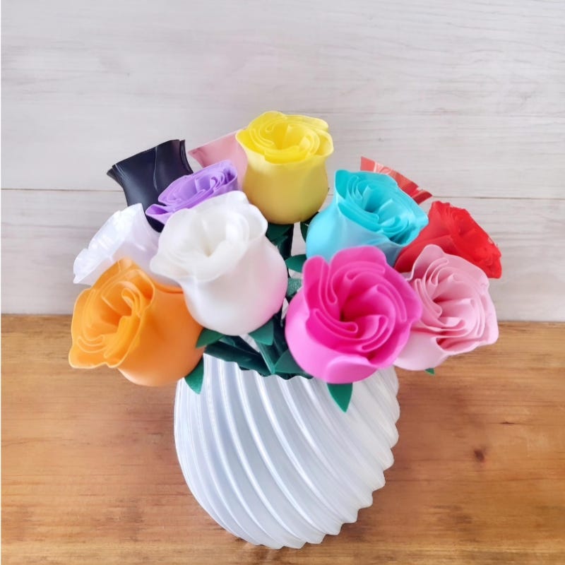 Rose Vase 3d Wall Decor - Etsy