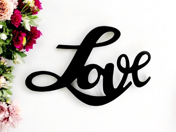 Love metal sign | love sign | love metal word | cursive love  |metal love home sign | rustic word art sign | metal wall art | word sign