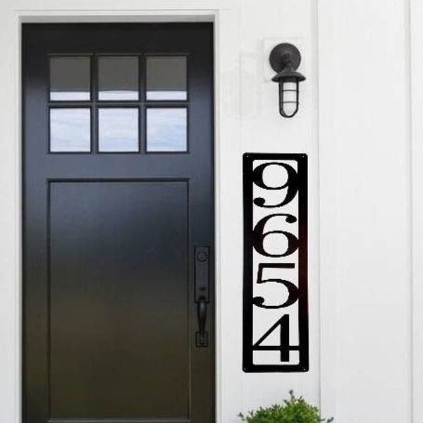 Large vertical address sign | house number sign | industrial digit sign | home address | outdoor sign | metal art | house numbers |