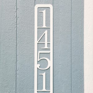 Large Vertical Address Sign | House Number Sign | Industrial Digit Sign | Home Address | Outdoor Sign | Metal Art | House Numbers |