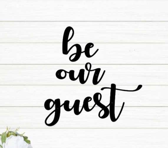 Be our guest metal signs set of 3 cursive metal words guest bedroom decor guest room bed and breakfast sign vacation home decor