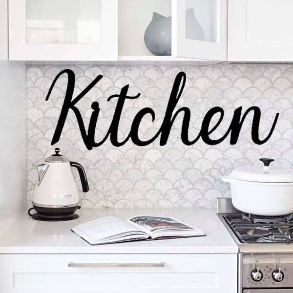 Kitchen Sign | Metal Kitchen Sign | Farmhouse Kitchen Sign |  Metal Wall Art | Housewarming Gift | Kitchen Decor Sign | Script Kitchen Sign