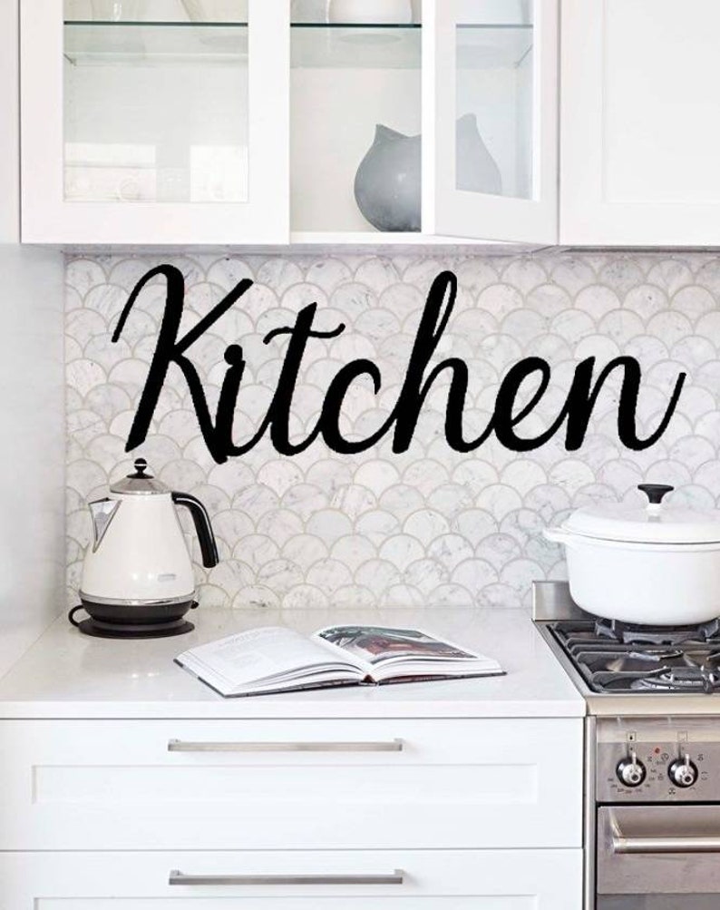 Kitchen Cursive Word Sign Farmhouse Style Kitchen Home Etsy