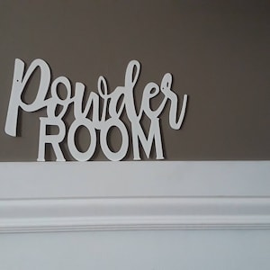 Powder room sign metal powder room sign bathroom decor restroom decor wash room decor restroom powder room recycled steel wall art