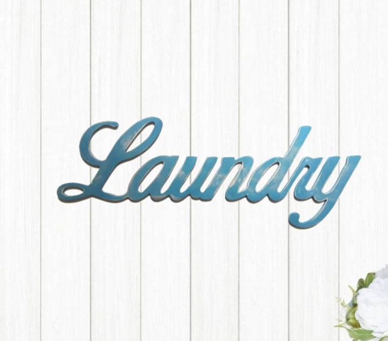 Distressed Laundry Room Sign Cursive Laundry Sign Script Etsy