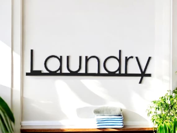 Laundry Room Sign | Farmhouse Style Laundry Sign | Metal Laundry Sign |Modern Home Decor