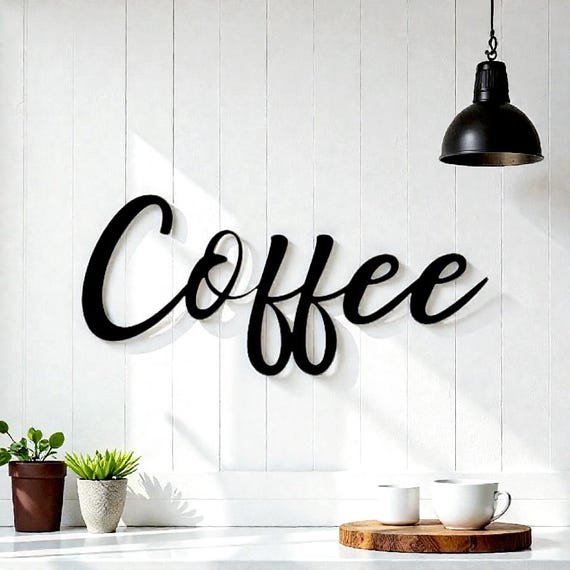 Coffee Bar Sign | Kitchen Decor | Metal Art | Metal Coffee Bar Sign | Coffee Lovers Decor | Rustic Word Art | Housewarming or Wedding Gift