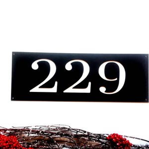 Metal house number sign | home address sign | horizontal address sign | address number sign | metal address sign | metal address numbers |