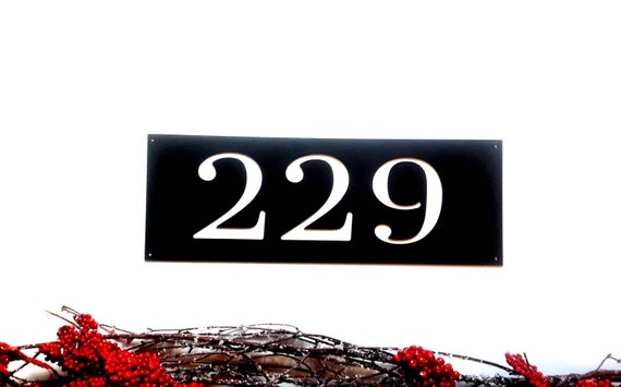 Metal house number sign | home address sign | horizontal address sign | address number sign | metal address sign | metal address numbers |