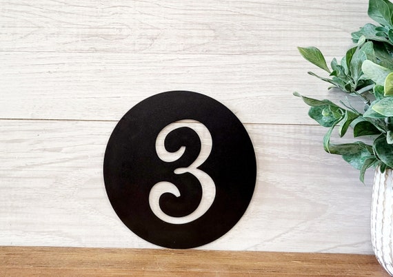 Large house numbers round | modern house number sign | street name sign | metal address sign | custom metal sign | circle address plaque