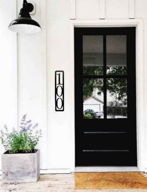 Vertical address sign | mailbox post address sign | 3.5" address sign | modern address numbers | mailbox numbers
