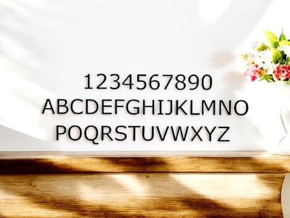 3.5" modern mailbox numbers | metal address numbers and letters | home address letters | street name letters | contemporary letters