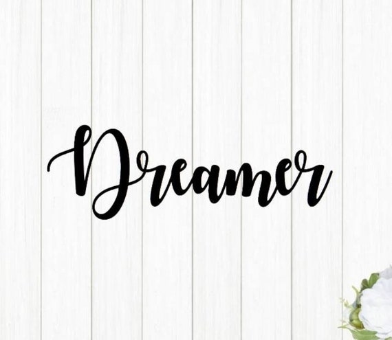 Dreamer sign metal dreamer sign world traveler home decor cursive metal word sign script wanderlust wall art dream sign