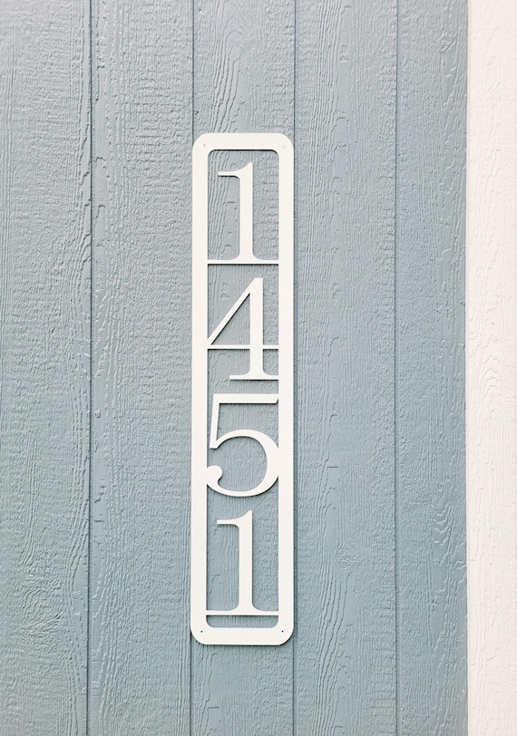 Large Vertical Address Sign | House Number Sign | Industrial Digit Sign | Home Address | Outdoor Sign | Metal Art | House Numbers |