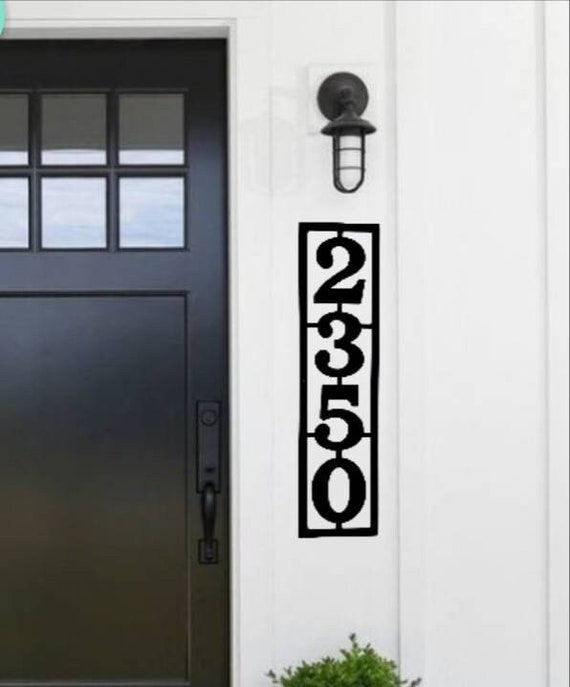 Large vertical address sign | house number sign | industrial digit sign | home address | outdoor sign | metal art | house numbers |