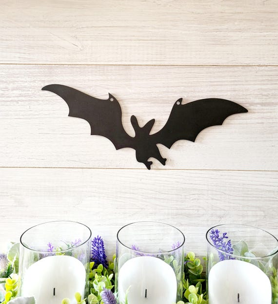 Metal Hanging Bats, Halloween Bat Decoration, Outdoor Decorations, Spooky Tree Décor, Flying Black Bats, Halloween Party Home Décor