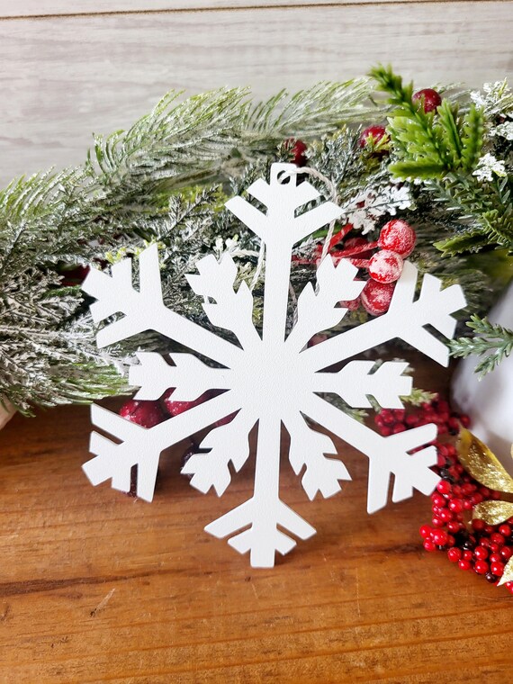 Metal snowflake ornament sets | laser cut snowflakes ornament | christmas ornaments | snowflake sign | stocking stuffer | teacher gift
