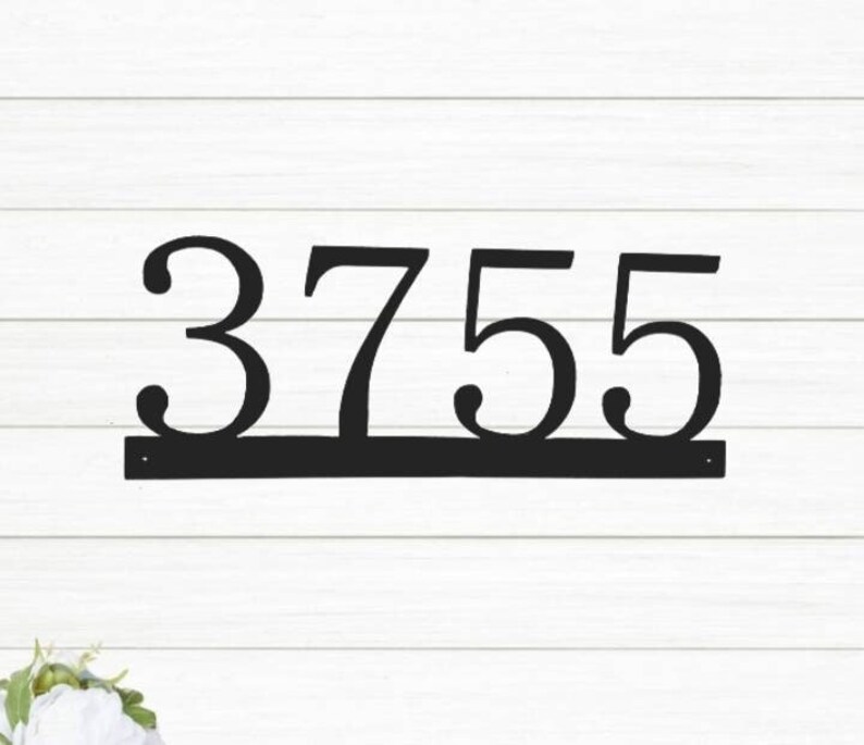 Metal House Number Sign | Home Address Sign | Horizontal Address Sign ...