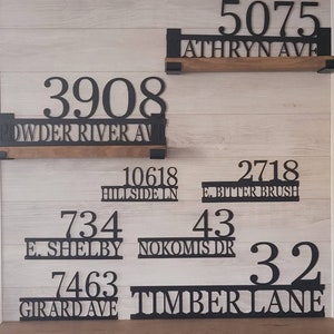 New home address sign | modern house numbers | home builder | street name sign | metal address | townhouse horizontal address number
