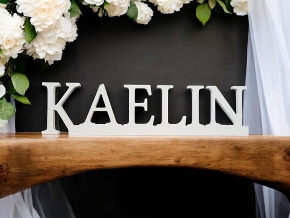 Freestanding Name Sign | Personalized Name Sign | Kids Room Sign | 3/4  Inch Thick Name Sign | Family Name Sign | Last Name Sign | Word Sign