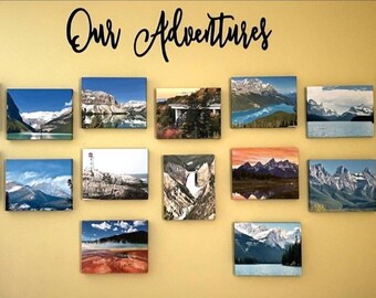 Our adventures sign | cursive our adventures sign | metal adventure sign | expolorer sign | fixer upper style sign | wanderer | family sign