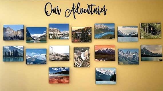 Our adventures sign | cursive our adventures sign | metal adventure sign | expolorer sign | fixer upper style sign | wanderer | family sign